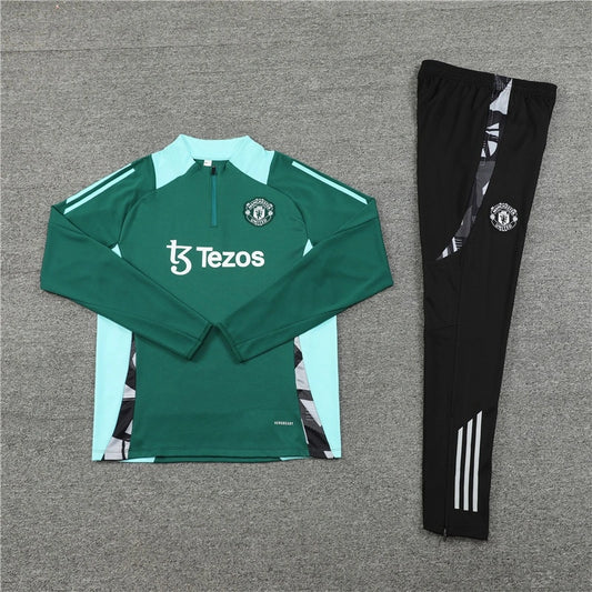 24-25 Manchester United F.C. green Training suit set