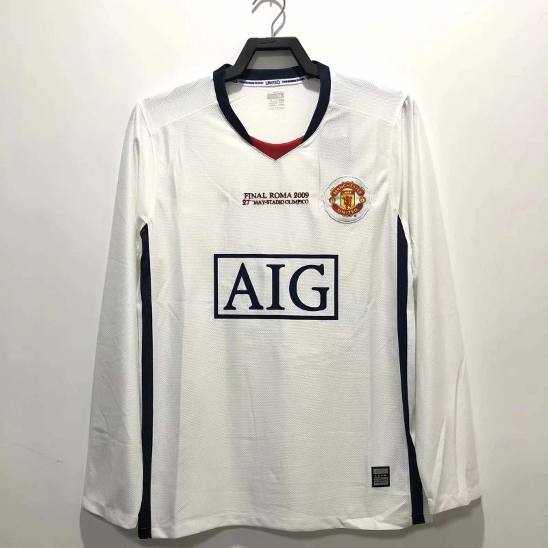 08-09 season Manchester United away Champions League long seleeve retro - Fan version