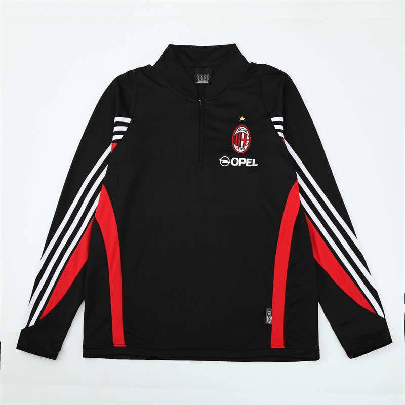 03-04 season A.C. Milan black Half pull training suit