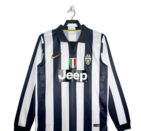14-15 season Juventus Home long seleeve retro - Fan version