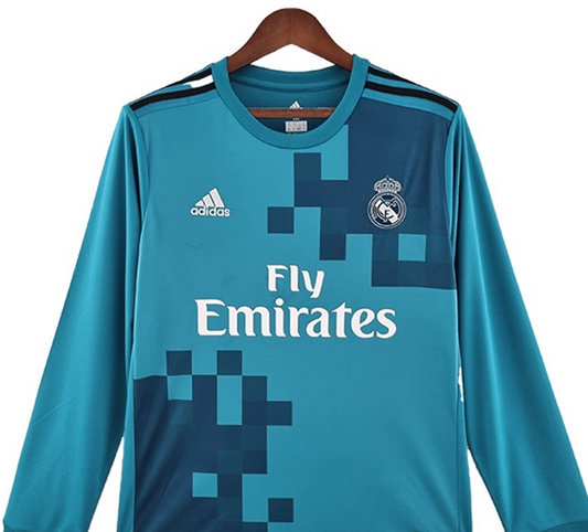 17-18 season Real Madrid third Long sleeved retro - Fan version