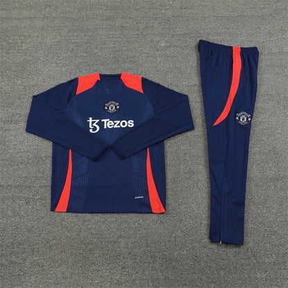 24-25 Manchester United F.C. navy blue Training suit set - Player version