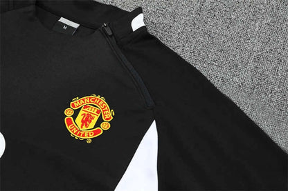 02-03 season Manchester United F.C. black Half pull training suit
