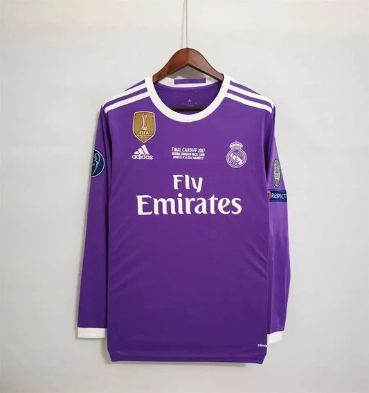 16-17 season Real Madrid away Champions League version Long sleeved Retro - Fan version